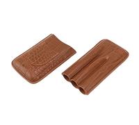 Wakects Portasigari Portasigari da Viaggio in Pelle Artificiale per 3 Sigari con Tasca Frontale per Taglierino Design Leggero e Compatto per Viaggi all'aperto Uomini d'affari (79)