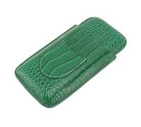 Wakects Portasigari Portasigari da Viaggio in Pelle Artificiale per 3 Sigari con Tasca Frontale per Taglierino Design Leggero e Compatto per Viaggi all'aperto Uomini d'affari (81)