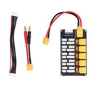 Wakects Scheda di ricarica parallela, Lipo Scheda di ricarica parallela XT30 XT60, spina Multi 2-6S, al litio, supporta 5 batterie, per caricabatterie IMAX B6, Q6 Pro, D2, T8