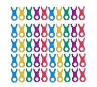 Wakects Spool di Bobine da Filato da 50 Pezzi, Bobine di Plastica Colorate, Design Comodo, Utilizzo Versatile, Avvolgimento del Filo Facile, Pacchetto di Valore, Materiale Premium con Elastico per