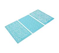 Wakects Stencil in Seta per Argilla Polimerica, Kit Riutilizzabile da 3 | Serigrafia a rete in poliestere, lastre di stampa 14,7x9 cm, vernice a base d\'acqua, creazione di orecchini per gioielli