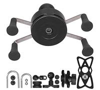 Wakects Supporto per Telefono Cellulare Supporto per Telefono in Metallo e Plastica con Presa a Sfera con Presa a X, Staffa Caricata a Molla e Cavo per Dispositivo per l'uso Sul Manubrio della Bici