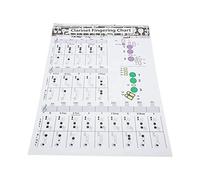 Wakects Tabelle di Diteggiatura per Clarinetto per Studenti, Carta | Guida di riferimento per le note per principianti, foglio di esercitazione resistente agli strappi, studio per la sala da