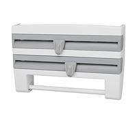 Wakects Taglierina per Pellicola Trasparente, Supporto per Pellicola Trasparente in ABS con Montaggio a Parete con Taglierina Incorporata, Installazione Senza Trapano o Viti, per Riporre Asciugamani