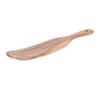 Wakects Utensile di Cottura in Legno Spatola in Teak con Impugnatura Liscia, Materiale per Alimenti per Cottura, Dettagli Trasformati Offrono una Presa Comoda (29 * 5.5 Scapplaggio in teak)