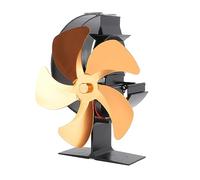 Wakects Ventilatore per Stufa a Legna Ventilatore per Camino in Alluminio 5 Pale per Stufa Alimentato a Calore Circolazione dell'aria Ultra Silenziosa per la Pesca Sul Ghiaccio Campeggio Piccole
