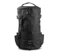 Wakects Zaino da Pesca, Porta Borsetto in Poliestere Porta Ampio Compartimento Cinghia di Cinghia Molle Cinghia Regolabile per Campeggio da Viaggio All'aperto 45x26x26cm (BLACK)