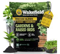 Wakefield Biochar Miscela con la tecnologia CarbonBoost - Migliore ritenzione idrica e nutritiva per aiuole rialzate - Miscela di terriccio biologico per verdure, giardini e piante d'appartamento