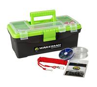 Wakeman Vassoio Singolo per Attrezzatura da Pesca 55 PC Tackle Kit, Lime Green