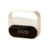 wakes Up Alarm Clock, Rechargeable Digital Clock, Dimmable Bedside Light
