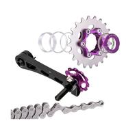 WAKMBOZS Adatto per Set Tendicatena A velocità Singola per Bici Pieghevole MTB ZTTO, 1 Ruota Libera, Puleggia Ovale, Attrezzo per Deragliatore pignone per Bicicletta Falsamaglia Catena Bici
