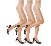 WAKUNA 3 paia di collant da donna Collant Calze adatte per feste da ragazza Incontri Officewear Calze Homewear Sheer Tummy Control Vita alta Collant con sollevamento del culo (NUDO,NUDE,L)