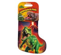 Walcor Dinosaur Park, Calza della Befana con Dolcetti e Sorpresa, 140 g | Con Sorpresa Dinosauro 3D, Caramelle Gommose alla Fragola 40g, Marshmallow 50g, Carbone Dolce 50g, Senza Glutine, Idea Regalo
