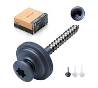 WALCUR Viti Spengler ø 4.5 x 25 mm Acciaio Inox Autoperforanti per Terrazze 100 Pezzi Viti per Tetti a Tenuta Stagna con Rondelle in Gomma Antracite Grigie