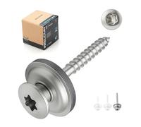 WALCUR Viti Spengler ø 4.5 x 45 mm Acciaio Inox Autoperforanti per Terrazze 100 Pezzi Viti per Tetti a Tenuta Stagna con Rondelle in Gomma