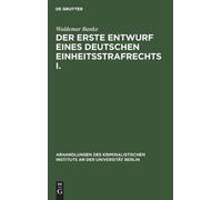 Waldemar Banke Der Erste Entwurf Eines Deutschen Einheitsstra (Copertina rigida)