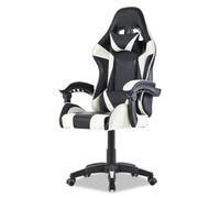 Walden Sedia da gaming, ergonomica, da ufficio, da gaming, schienale regolabile, sedia girevole da corsa, ufficio, computer, ergonomica, videogioco (bianco)