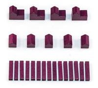 Waldfelsen Figure in legno di diversi colori speciali: 4 città, 5 insediamenti e 15 strade adatte per i coloni (colore viola)