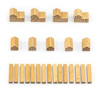 Waldfelsen Figure in legno di diversi colori speciali: 4 città, 5 insediamenti e 15 strade adatte per i coloni (colore naturale)