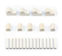 Waldfelsen® Hozfiguren: 4 città, 5 insediamenti e 15 strade adatte per i coloni (colore bianco)