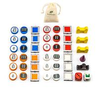 Waldfelsen Personaggi da gioco in legno 16 città, 20 insediamenti, 60 strade, 60 navi e 2 ladri adatti per il gioco base e l'espansione dei marinai di Die Siedler (città e cavalieri)