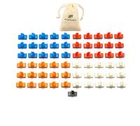 Waldfelsen® Personaggi da gioco in legno - 60 navi in blu, rosso, bianco e arancione e 1 rapinatore nero adatto per l'espansione dei marinai di Die Siedler