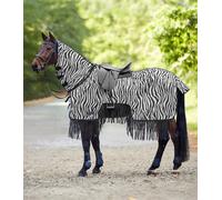 Waldhausen Coperta Antimosche da Passeggiata con Frange, Zebra - 165 cm
