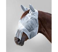 Waldhausen Maschera Antimosche Premium con Orecchie e Frange per il Naso, Grigio Argento - Pony