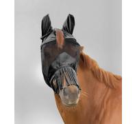 Waldhausen Maschera Antimosche Premium con Orecchie e Frange per il Naso, Nero - Pony