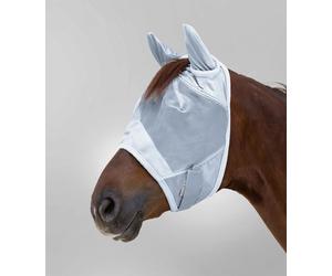 Waldhausen Maschera Antimosche PREMIUM con Protezione per le Orecchie, Argento/Grigio - Cob