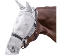 Waldhausen Maschera Antimosche Premium per Cavezza con Protezione per Orecchie e Naso, Grigio Argento - Pony