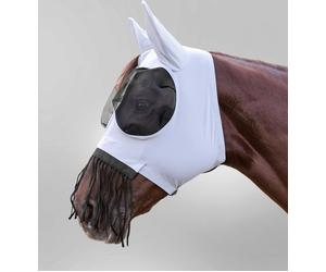 Waldhausen Maschera Antimosche Puck con Frange per il Naso, Grigio Argento - Full