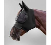 Waldhausen Maschera Antimosche Puck con Frange per il Naso, Nero - Full