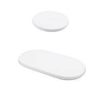 Waldin Set da 2 Lenzuola con Angoli, Lettino Ovale 7 in 1, Jersey Cotone, Bianco