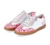 Waldläufer H-Daisy 704002-300-264 - Sneaker con plantare da cambiare, in pelle scamosciata, liscia, colore rosa - bianco, larghezza H bianco, bianco, 38 EU Larga