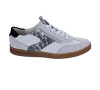 Waldläufer H-Daisy 704005-402-297 - Sneaker in pelle scamosciata e liscia, bianco crema con nero, larghezza H bianco, bianco, 37.5 EU Larga