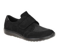 Waldläufer Ortho Tritt K-IRA 634K33-306-001 - Scarpe basse in pelle nabuk con elastico combinato, nero, OrthoTritt, larghezza K nero, Nero , 40 EU Larga