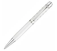 Waldmann Tango, penna sfera, disegno anelli, lacca bianco, argento massiccio 925