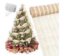 Waldspring Ghirlanda di decorazioni natalizie, Nastro di Natale, Décorations de fête de noël, decorazione del giardino di ringhiera per feste di nozze di Pasqua 26cmx9,14m (Yellow)