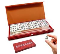 Waldspring Mahjong Game, Mini Mahjong Tiles Set, Camping Games, Majong Tiles Game 144 Tiles, Traditional Chinese Mini Strategy Game, Facile Da Trasportare e Adatto Per i Viaggi