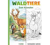 Waldtiere - Mein großes Malbuch: Malspaß für Kinder ab 4 Jahren