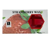 Walee Blocco di cera depilatoria Sensitive Hot Film, Tea Tree, cioccolato e fragola, formula a basso rischio di allergia, 500 g (500 g, fragola)
