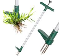 Walensee Weed Puller, Stand Up Weeder Hand Tool, Long Handle Garden Weeding Tool with 3 Claws, Hand Weed Hound Weed Puller for Dandelion, Standup Weed Root Pulling Tool And Picker, Grabber (1 Pack)