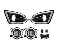 WALEQW Lampada fendinebbia per auto Per Ford Per Edge 2015 2016 2017 2018 Fari Fendinebbia A LED DRL Luci Diurne Angel Eyes Lampada Alogena 12V Fendinebbia(White Blue Ring)