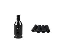 WALEQW Testa Leva Cambio Adattatore Universale Per Pomello Del Cambio Manuale Per Auto Con Filettatura M10x1,5/M12x1,25 In Lega Alluminio(M10x1.5-BLACK)