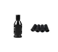 WALEQW Testa Leva Cambio Adattatore Universale Per Pomello Del Cambio Manuale Per Auto Con Filettatura M10x1,5/M12x1,25 In Lega Alluminio(M12x1.25-BLACK)