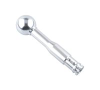 WALEQW Testa Leva Cambio Asta Prolunga Universale Per Auto + Pomello Del Cambio A Sfera Rotonda + Adattatore M18*1,5 In Lega Alluminio(D'argento)