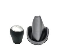 WALEQW Testa Leva Cambio Pomelli Del Cambio Manuale Per Auto Per NISSAN Per QASHQAI I II J10 Per X-trail 2006 2007 2008 2009 2010 2011 2012 2013(6speed-knob-leather)
