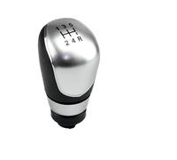 WALEQW Testa Leva Cambio Pomello Del Cambio A 5/6 Velocità Con Leva A Sfera Per Focus 2 MK2 FL C-MAX 2006-2011 MK3 MK4 MK7 Galaxy Gaiter Boot Cover(5 Speed-Silvery-B)