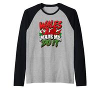 Wales Made Me Do It Snorkel Bogs Lo Snorkeling nelle paludi Maglia con Maniche Raglan